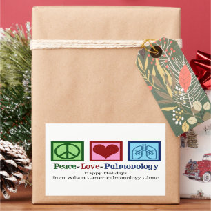 Vrede Liefde Pulmonologie Pulmonoloog Rechthoekige Sticker
