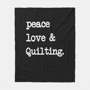 Vrede Liefde & Quilten Haak Naaien Gift Fleece Deken