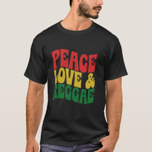 Vrede Liefde Reggae - Rastafari Groovy T-shirt