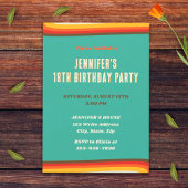 Vrede Liefde Retro Groovy Zonsondergang 21e Verjaa Kaart