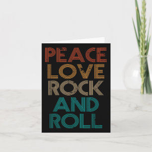 Vrede Liefde Rock N Roll Tee Vintage Band Rock Con Kaart