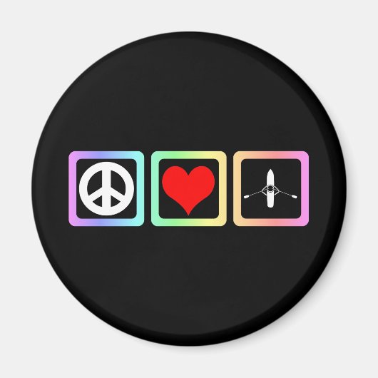 Vrede Liefde Roeien Magneet (Voorkant)