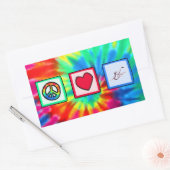 Vrede, Liefde, Saxofoons Rechthoekige Sticker (Envelop)