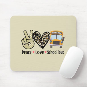 Vrede, liefde, schoolbus muismat