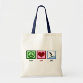 Vrede Liefde Ski Trip Leuk Skiën Tote Bag (Voorkant)