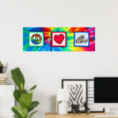 Vrede, liefde, slakken poster (Thuiskantoor)