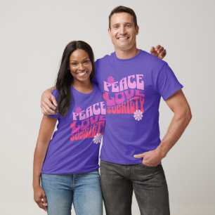 Vrede Liefde Sobriety Herstel Valentijns T Shirt