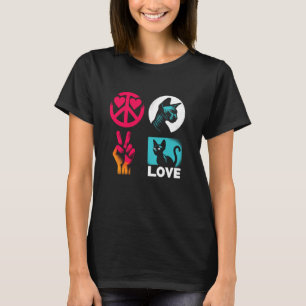 Vrede Liefde Sphynx Kat - Vintage Vredes Symbool A T-shirt
