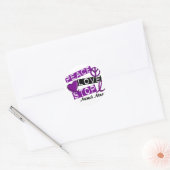 VREDE LIEFDE STOP dierenmishandeling Ronde Sticker (Envelop)