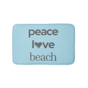 Vrede Liefde Strand Blauwe Kust Leven Badkamer Dec Badmat