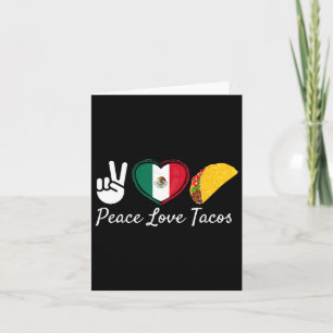 Vrede Liefde Tacos Cinco De Mayo Mexicaans Kaart