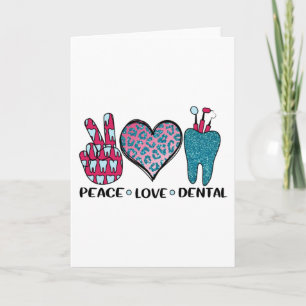 Vrede Liefde Tandheelkundige Koele T Shirt Kaart