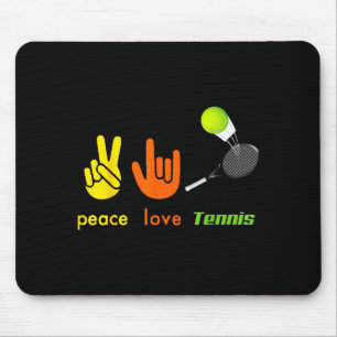 Vrede Liefde Tennis Grappige Tennis Liefhebbers Ha Muismat