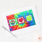 Vrede, liefde, Tennis Rechthoekige Sticker (Envelop)