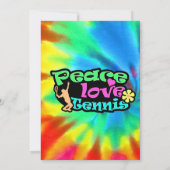 Vrede, liefde, Tennis; Retro Kaart (Achterkant)