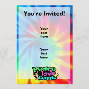 Vrede, liefde, Tennis; Retro Kaart