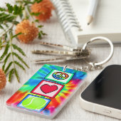 Vrede, liefde, Tennis Sleutelhanger (Voorkant Rechts)