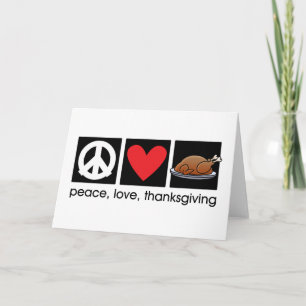 Vrede, Liefde, Thanksgiving Groet Opmerking Kaart