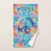 Vrede Liefde Tie-Dye Bad Handdoek (Handdoek)