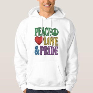 Vrede Liefde Trots Vintage Gravure Vector Design_1 Hoodie