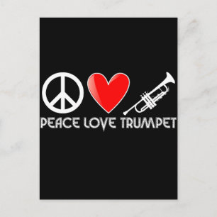 Vrede, liefde, Trumpet Briefkaart