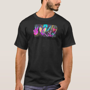 Vrede Liefde Verpleegkunde Stethoscoop Leuke Verpl T-shirt