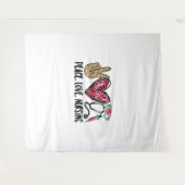 Vrede Liefde Verpleegkundig shirt Wandkleed (Voorkant (horizontaal))