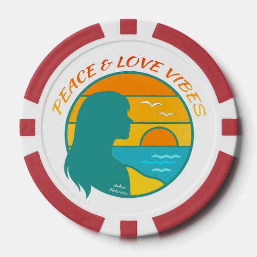 Vrede & Liefde Vibes Poker Chips (Voorkant)