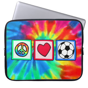 Vrede, liefde, Voetbal Laptop Sleeve