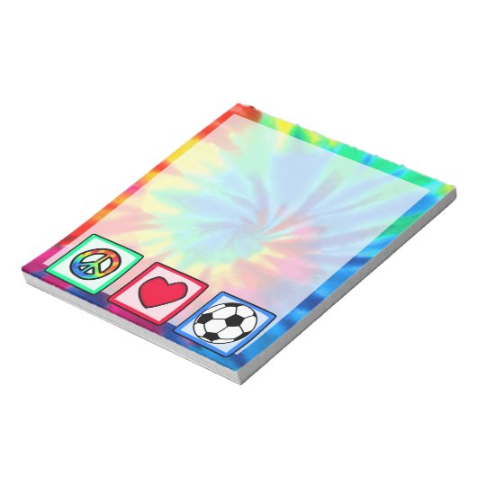 Vrede, liefde, Voetbal Notitieblok (Gedraaid)