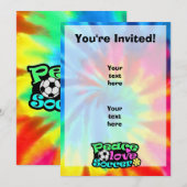 Vrede, liefde, Voetbal; Retro Kaart (Voorkant / Achterkant)