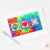 Vrede, liefde, volleybal rechthoekige sticker (Envelop)