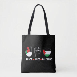 vrede liefde voor palestina-vrijheid voor palestij draagtas