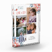 Vrede, liefde, vreugde en kerst-kerst fotoblokken (Links)