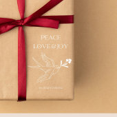 Vrede Liefde Vreugde Geloof Kerstmis Sneeuw Vogel Rubberstempel