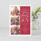 Vrede, Liefde & Vreugde | Kerstkaart (Staand voorkant)