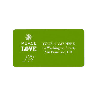 Vrede, Liefde & Vreugde Kerstmis Label