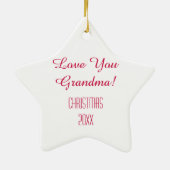 Vrede, Liefde & Vreugde Kerstmis Ornament (Achterkant)