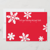 Vrede Liefde Vreugde Kerstmis Uw Foto Rood Script Feestdagenkaart (Achterkant)