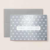 VREDE+LIEFDE+VREUGDE. Luxe Christmas Corporate Folie Kaarten (Voorkant met envelop)