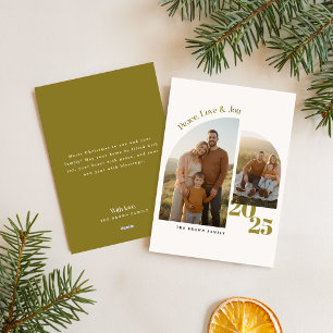 Vrede Liefde Vreugde Minimalistische Familie Kerst Feestdagenkaart