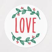 Vrede, Liefde, Vreugde, Noël, & Vrolijke Stickers  (Design 2)