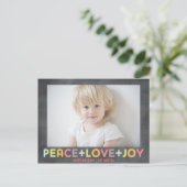 VREDE LIEFDE VREUGDE SCHOOLBORD FEestdagen FOTO (Staand voorkant)