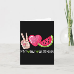 Vrede Liefde Watermeloen Grappige Zomer Fruit Lief Kaart