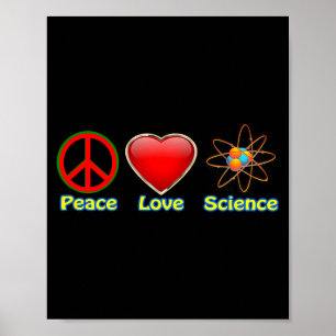 Vrede Liefde Wetenschap  Poster