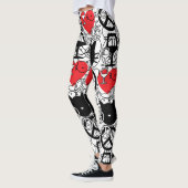 Vrede, liefde, wijn en katten leggings (Links)