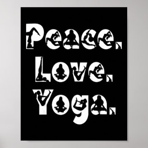 Vrede Liefde Yoga Mindfulness Zen Meditatie Yogi S Poster