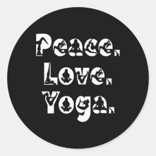 Vrede Liefde Yoga Mindfulness Zen Meditatie Yogi S Ronde Sticker