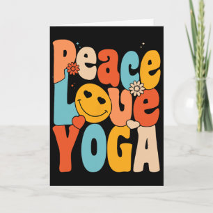 Vrede Liefde Yoga Retro Yoga Moeders Yoga Oma Kaart