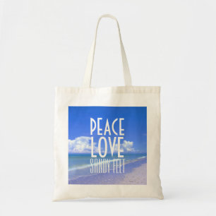 Vrede, Liefde, Zandige Voeten Tote Bag